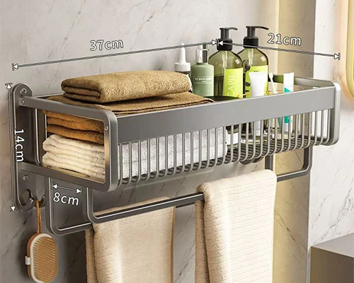 ชั้นวางของ Metal Bath Organizer ประกาศสงครามกับความยุ่งเหยิง